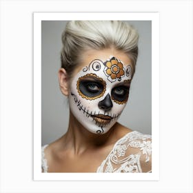 Day Of The Dead Makeup 1 Art Print