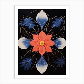 Lobelia 2 Hilma Af Klint Inspired Flower Illustration Art Print