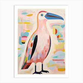 Pink Scandi Albatross 1 Art Print