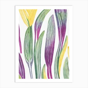 Leek Marker vegetable Art Print