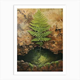 Upside Down Fern Painting 2 Art Print