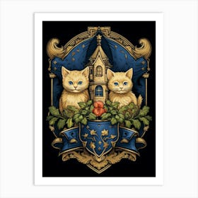 Cats As Coat Of Arms 1 Art Print