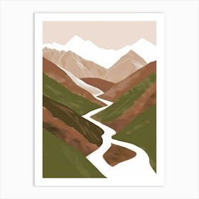 River In The Mountains Art Print