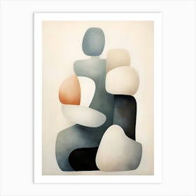 'Three Stones' Abstract Geometric Art Art Print