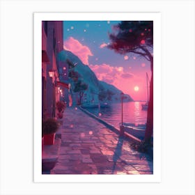 Sunset By The Sea 1 Art Print