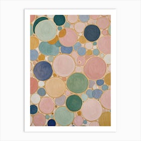 Circles In Pastel Pink Art Print