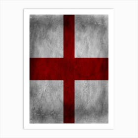 England Flag Texture Art Print