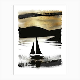 Sailboat On The Lake 2 Art Print