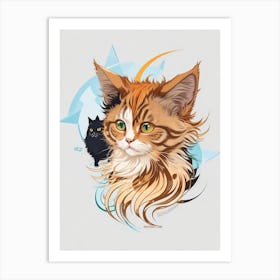 Coon Cat Art Print