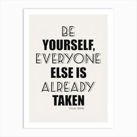 Oscar Wilde Quote Art Art Print