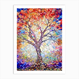 Tao Of Life Fresco Tree Art Print