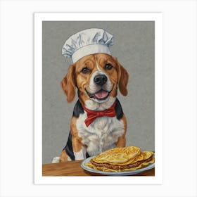 Chef Beagle Art Print