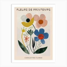 Spring Floral French Poster  Everlasting Flower 3 Art Print