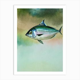 Atlantic Bluefin Tuna Storybook Watercolour Art Print