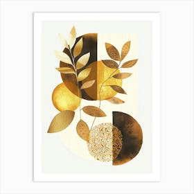 Gold Leaf Canvas Print 2 Art Print