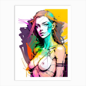 Abstract Topless Painting Art Print