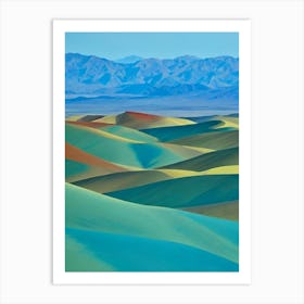 Death Valley National Park United States Of America Blue Oil Painting 1  Art Print