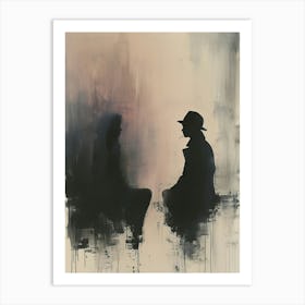 'Two People Talking' Art Print