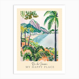 My Happy Place Rio De Janeiro 4 Travel Poster Art Print