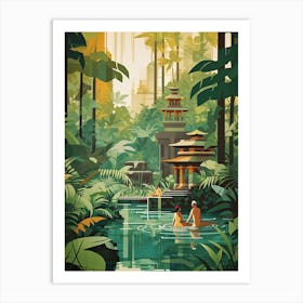 Bali, Indonesia, Bold Outlines 2 Art Print