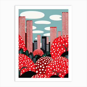 Seoul, Illustration In The Style Of Pop Art 1 Art Print