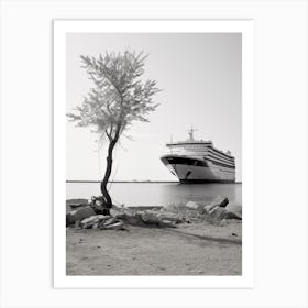 Civitavecchia, Italy, Black And White Photography 2 Art Print