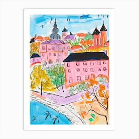 Helsinki, Dreamy Storybook Illustration 4 Art Print