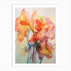 Abstract Flower Painting Amaryllis 2 Art Print