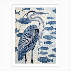 Blue Heron 17 Art Print