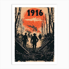 Aihrgdesign A Vintage Poster Depicting A Dramatic World War I D4960d1f 3fb7 4ac9 Acdd 9cf6de8df428 3 Art Print