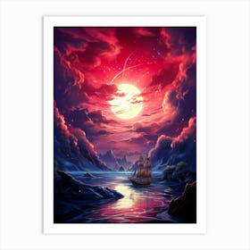 Ship In The Sky 2 Art Print