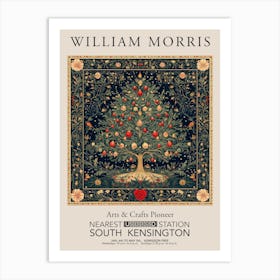 William Morris Prints Christmas Tree Of Life Snow Gift Winter Vintage Art Print