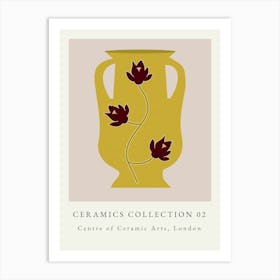 Minimalist Ceramic Vase Yellow Art Print