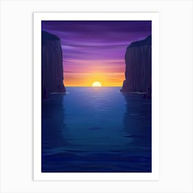 Sunset Over The Sea 12 Art Print