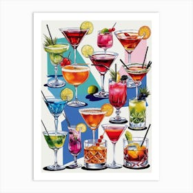 Alcoholic Drinks Art Print