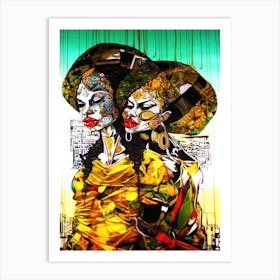Two People - Two Women Friendship Art Print