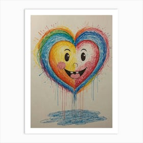 Rainbow Heart 12 Art Print