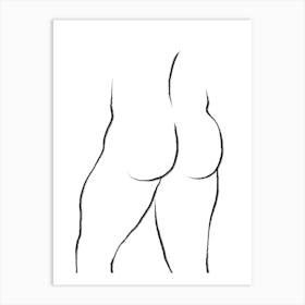 Male Butt Lines Art Print