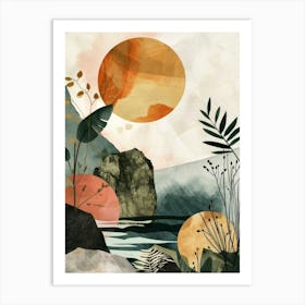 Sunset In The Mountains 1 Art Print