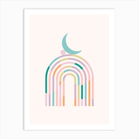 Minimal Abstract Rainbow Pastels Art Print