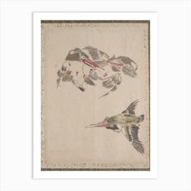 Birds Album Of Sketches by Katsushika Hokusai And His Disciples, Katsushika Hokusai Art Print