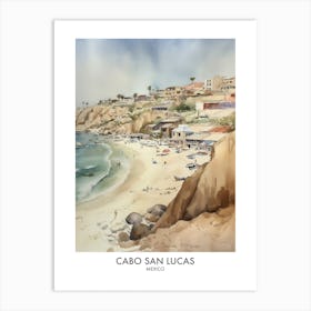 Cabo San Lucas 1 Watercolour Travel Poster Art Print