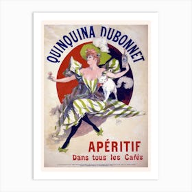 Vintage Poster Advertising French Alcohol Dubonet Art Print