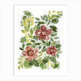 Watercolour Flowers 3 Art Print