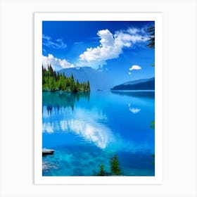 Blue Lake Landscapes Waterscape Photography 1 Art Print