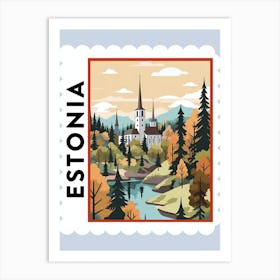 Estonia Travel Stamp Poster Art Print