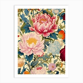 Peonies Wallpaper 3 Art Print