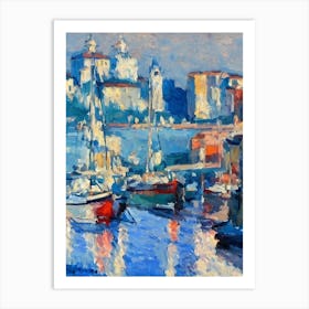 Port Of Ancona Italy Abstract Block 2 harbour Art Print