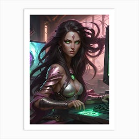 Gamer Warrior Woman. Sophia Brave 1 Art Print