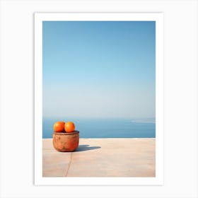 Rustic Oranges And The Sea Summer Photography Art Print